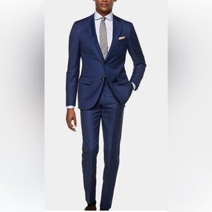SuitSupply Lazio Mid Blue Suit 36R VBC Super 110’s Wool Suit